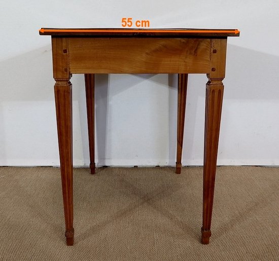 Small solid cherry wood table, Louis XVI style - 1st part of the XIXth century