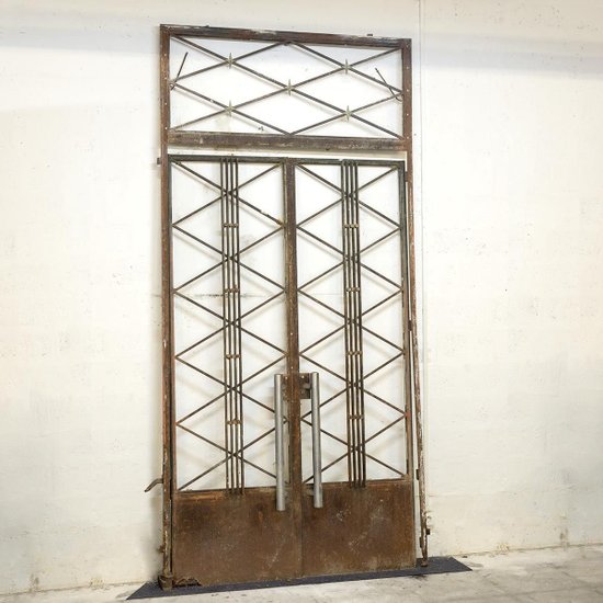 Porta della camera da letto in ferro battuto Art Déco, Francia, 1930