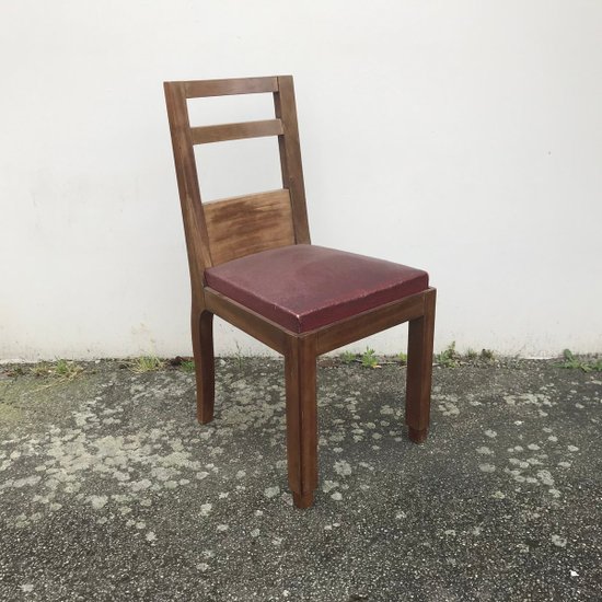 Art Deco Dining Chairs, 1940s, Set of 2