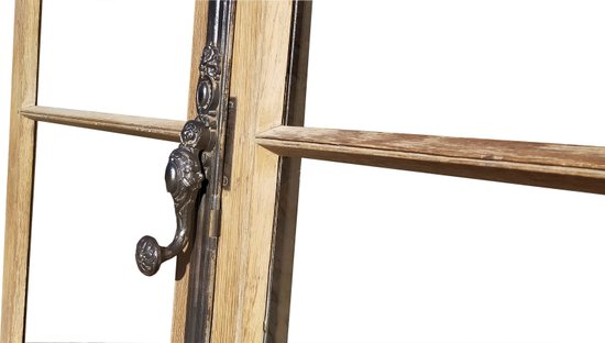 Grande fenêtre ancienne de château XIXème et sa poignée pour vitrine bibliothèque meuble porte boiseries portes