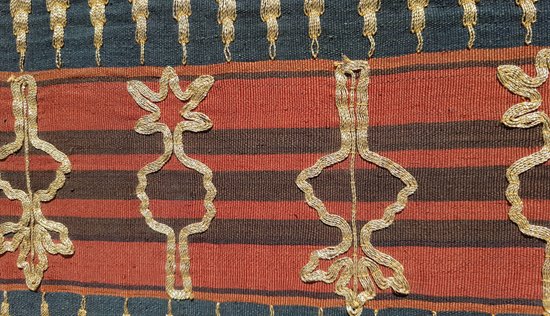 Tappeto sarong cerimoniale, fine XIX, inizio XX secolo, Sumatra, Indonesia