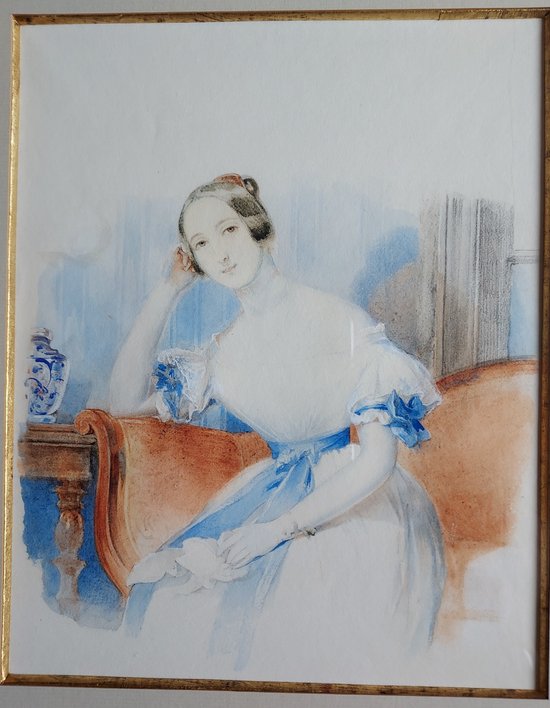 Young girl in blue