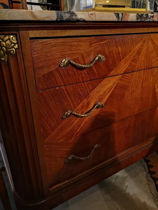 Chest of drawers - Art Deco - Mahogany and rosewood - Circa 1930