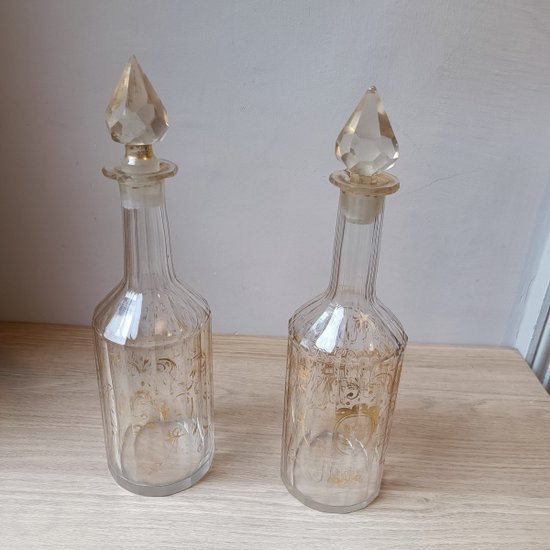 Pair of decanters - Crystal - Early 19th century