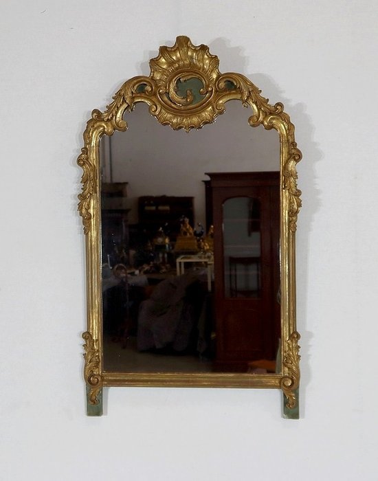  Miroir Rocaille en Bois Doré, Louis XV – 1900 