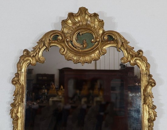  Miroir Rocaille en Bois Doré, Louis XV – 1900 