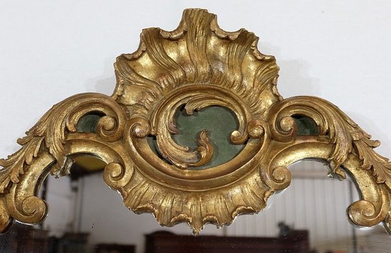  Miroir Rocaille en Bois Doré, Louis XV – 1900 