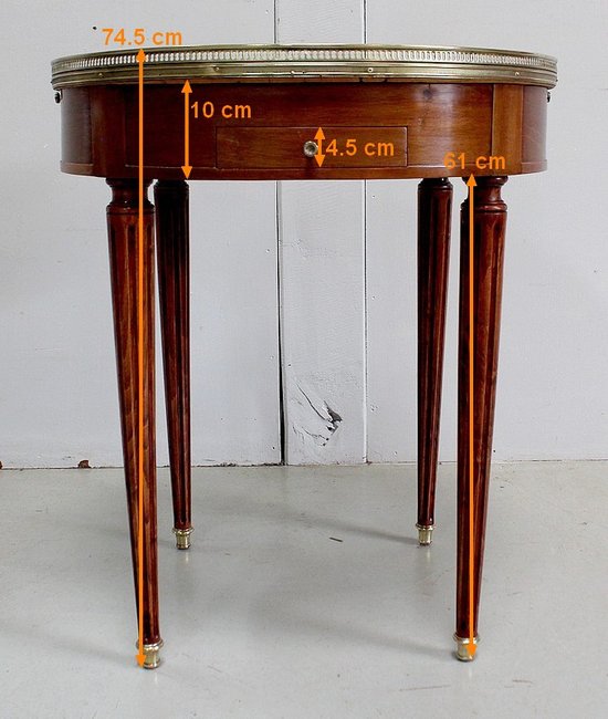 Mahogany Bouillotte Table, Louis XVI taste - Early 20th Century