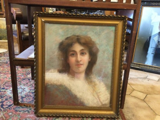 Portrait of a woman signed MAURY