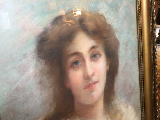 Portrait of a woman signed MAURY