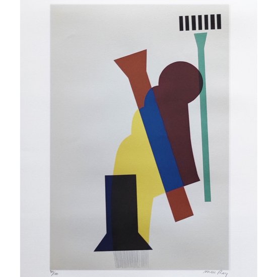 1970 Bellissima litografia originale di Man Ray "Betoniera" in edizione limitata