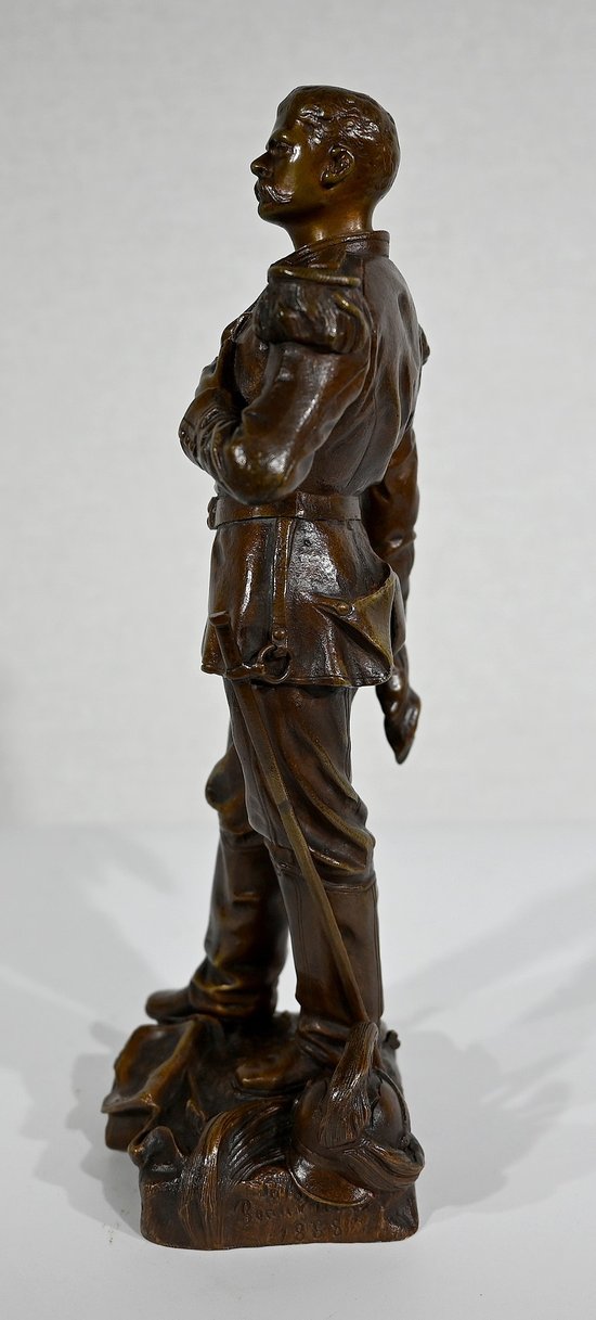 Bronze " L'Estafette " by C. Anfrie - XIXe