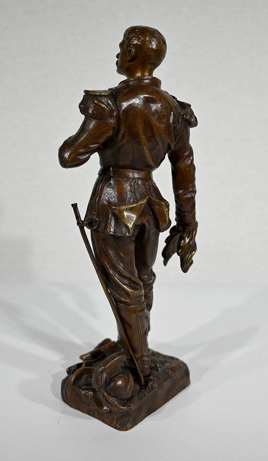 Bronze " L'Estafette " by C. Anfrie - XIXe