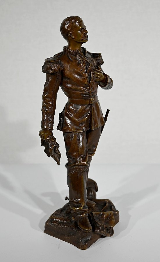 Bronze " L'Estafette " by C. Anfrie - XIXe