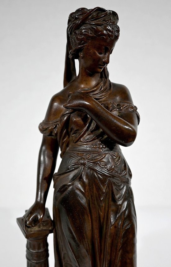 Bronze « Femme à l’Antique» d’E. Bouret – XIXe