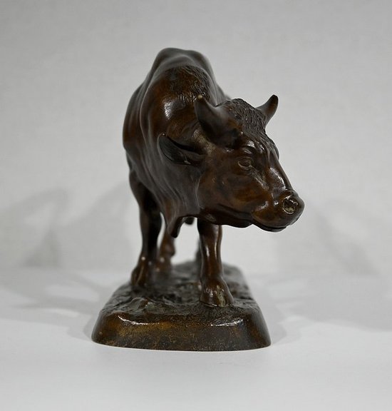 Bronzo "Il toro" di L. Vidal, 1867 - XIX secolo