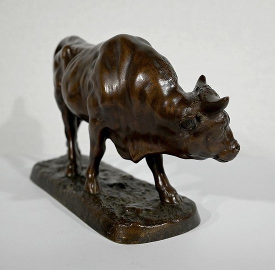 Bronzo "Il toro" di L. Vidal, 1867 - XIX secolo