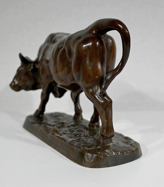 Bronzo "Il toro" di L. Vidal, 1867 - XIX secolo