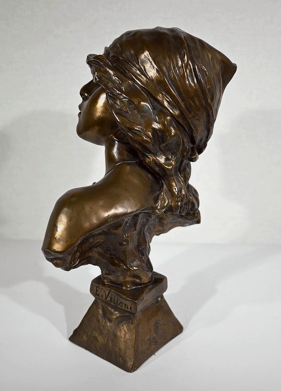 Bronze " Saïda " by E. Villanis - Early XXth century