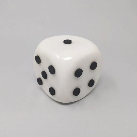 1970 Superb pair of large dice in Italian marble. Made in Italy