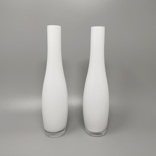 1970 Superbe paire de vases Dogi en verre de Murano. Fabriqué en Italie