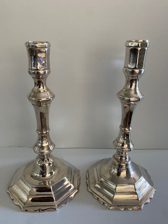 PAIR OF 18TH CANDLESTICKS