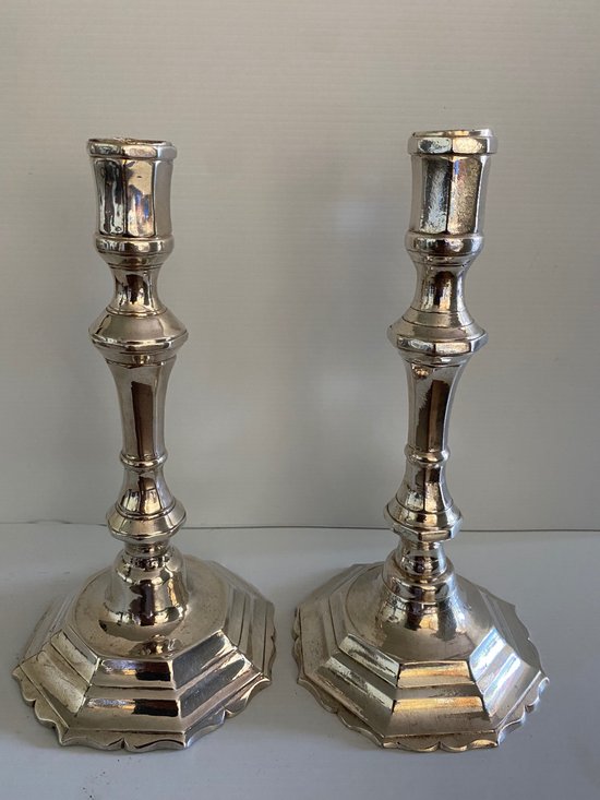 PAIR OF 18TH CANDLESTICKS