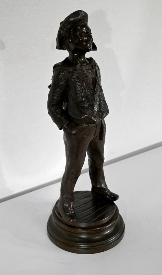 Bronze " L'Enfant au clairon ", by J. Rousseau - Early XXth century