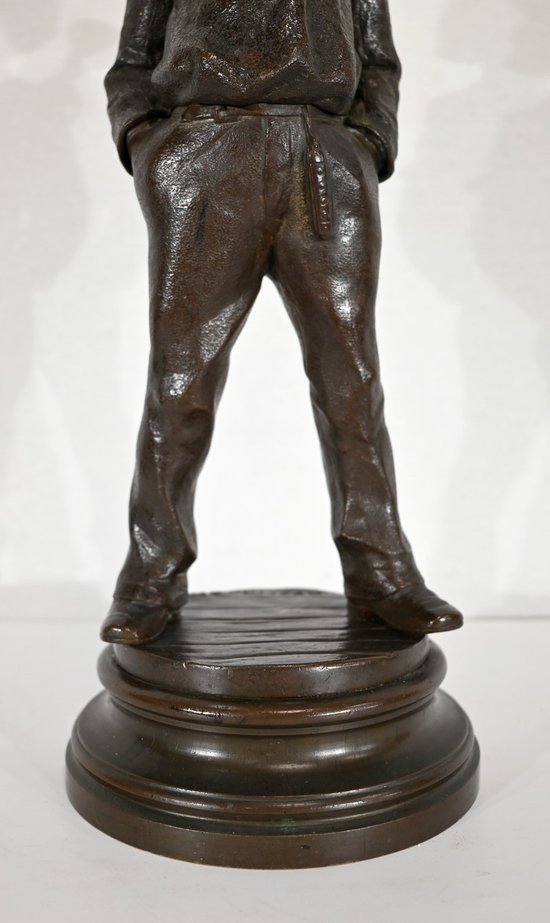 Bronze " L'Enfant au clairon ", by J. Rousseau - Early XXth century