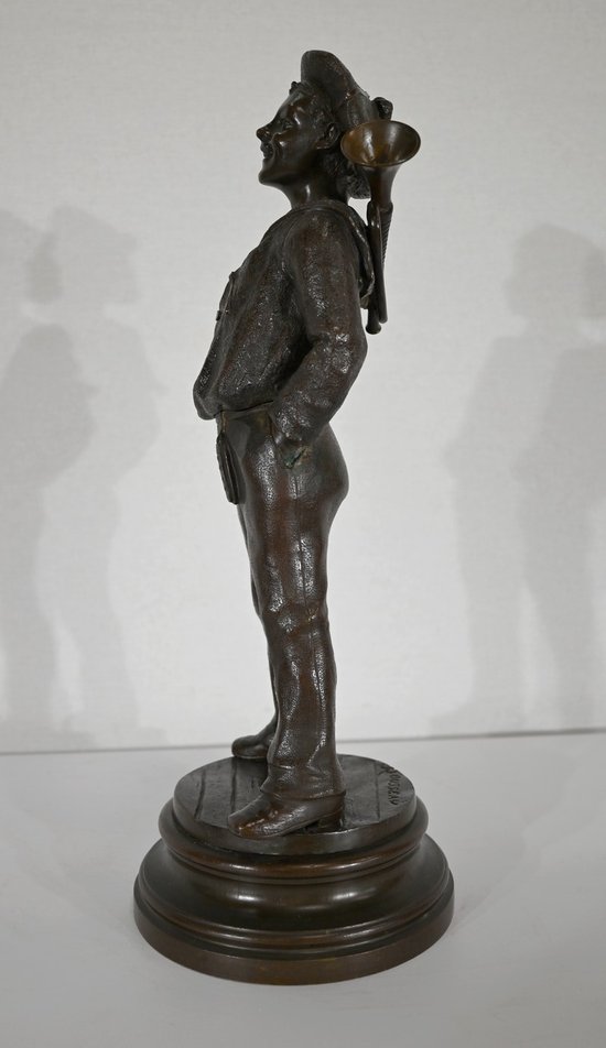 Bronze " L'Enfant au clairon ", by J. Rousseau - Early XXth century