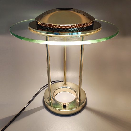 1980 Superba lampada da tavolo "Saturn" di Robert Sonneman per Gerorge Kovacs