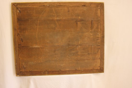 Specchio rettangolare in foglia d'oro antico 65 X 81 Cm