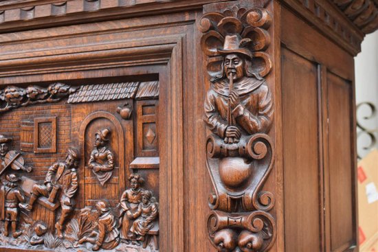 Exceptional Richly Carved Renaissance Wardrobe