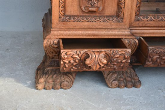 Renaissance Carved Characters Display Case