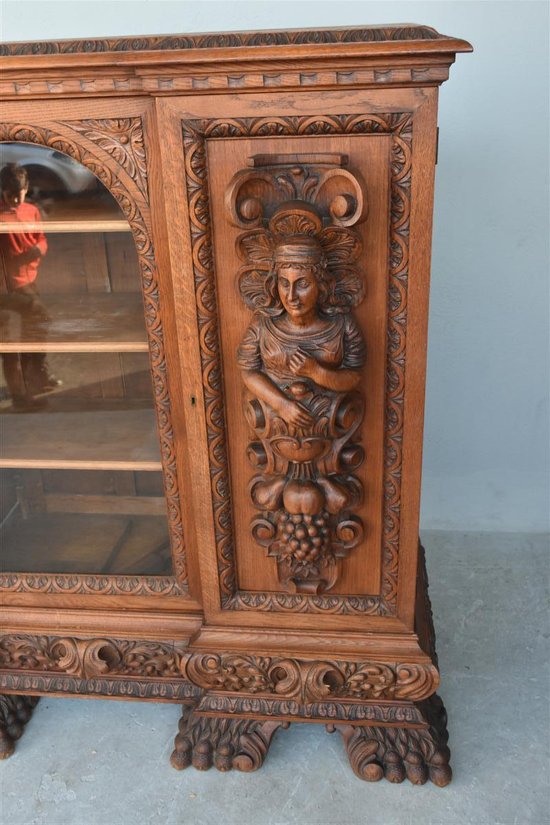 Renaissance Carved Characters Display Case