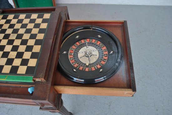 Mahogany Pool Table And Roulette Louis XVI Style XIXth Century