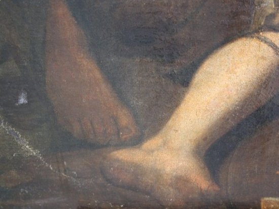 Olio su tela del XVII secolo Bottega di Murillo