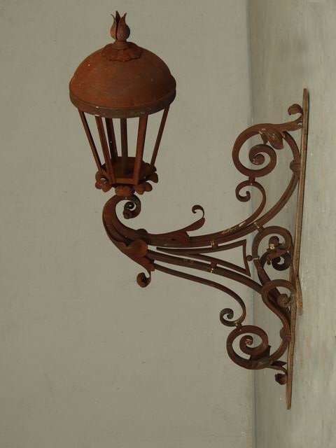 Regency Style Wrought Iron Lantern