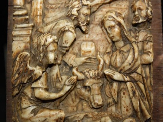 Low Relief In Alabaster XVII Eme Birth Of Christ.