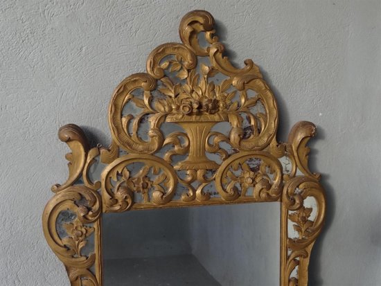 Miroir De Beaucaire, Provenzale Legno dorato XIX secolo