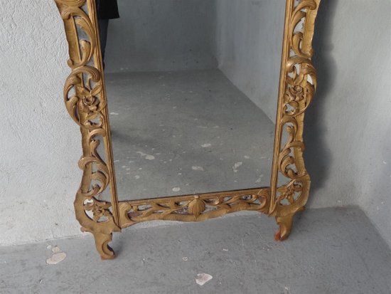 Miroir De Beaucaire, Provenzale Legno dorato XIX secolo