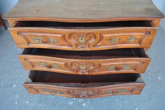 Louis XV period walnut chest of drawers