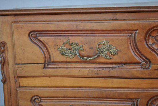 Louis XV period walnut chest of drawers