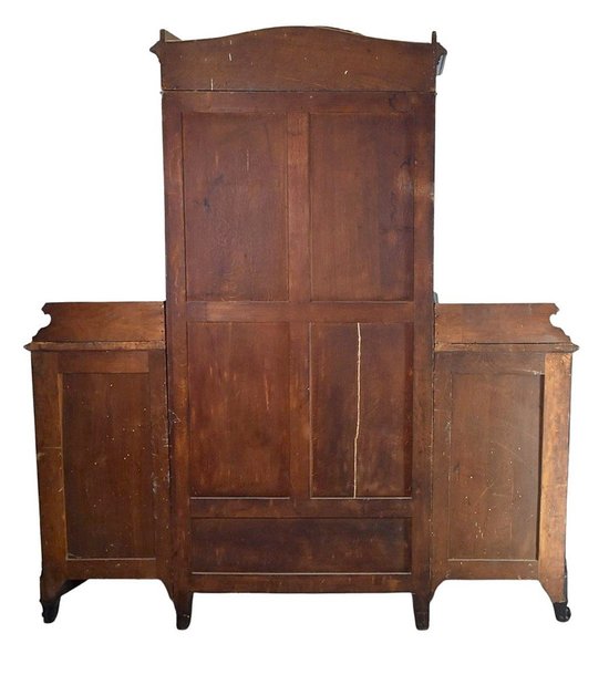 Napoleon III cabinet in burr wood and ebony from the 19th century