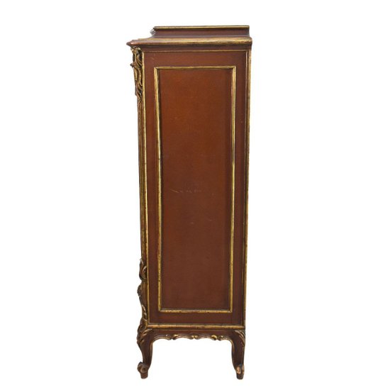 Cabinet Louis XV style Rocaille Brown gilded wood End of XIXth century