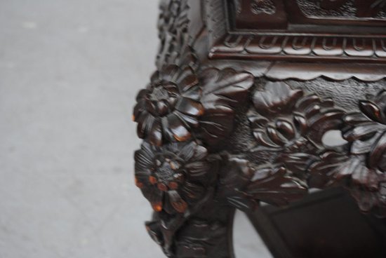 Indochinese Carved Lacquered Wood Saddle 1900