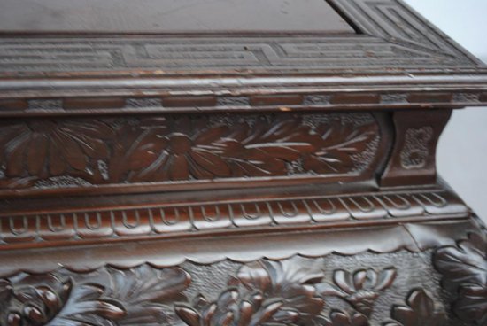 Indochinese Carved Lacquered Wood Saddle 1900