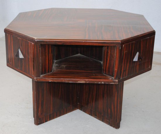 Macassar Ebony 1930 Art Deco Coffee Table