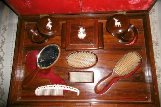 Rosewood And Ivory Dressing Box