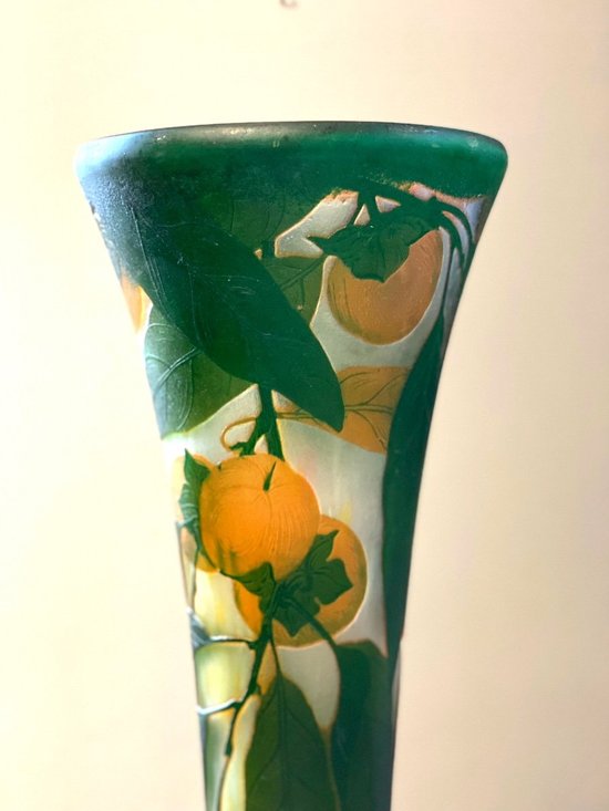 Vase Daum Art Nouveau Aux Kakis